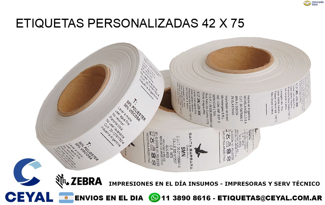 ETIQUETAS PERSONALIZADAS 42 x 75