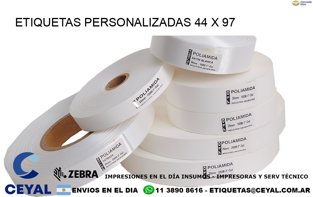 ETIQUETAS PERSONALIZADAS 44 x 97