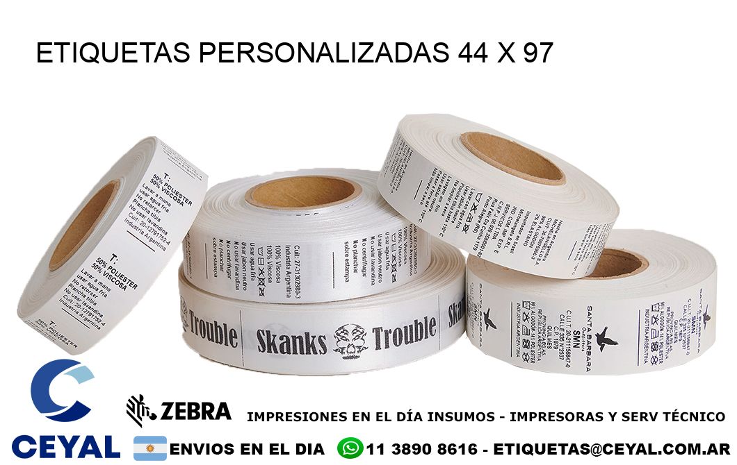ETIQUETAS PERSONALIZADAS 44 x 97