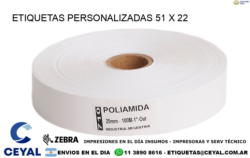 ETIQUETAS PERSONALIZADAS 51 x 22