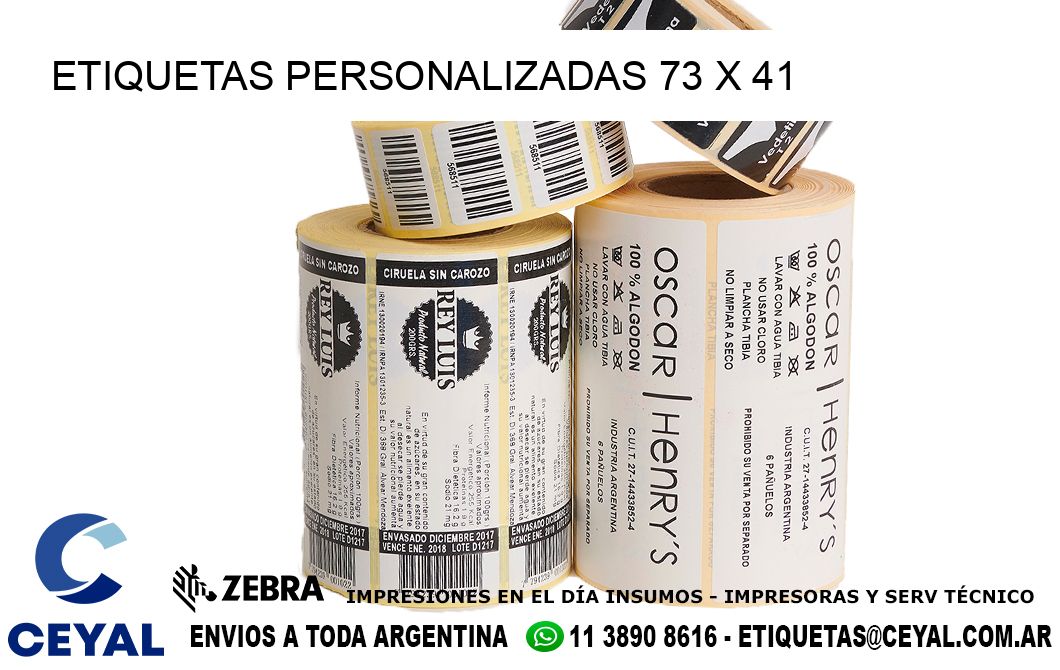 ETIQUETAS PERSONALIZADAS 73 x 41