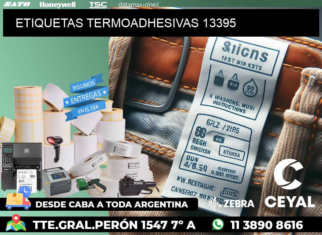 ETIQUETAS TERMOADHESIVAS 13395