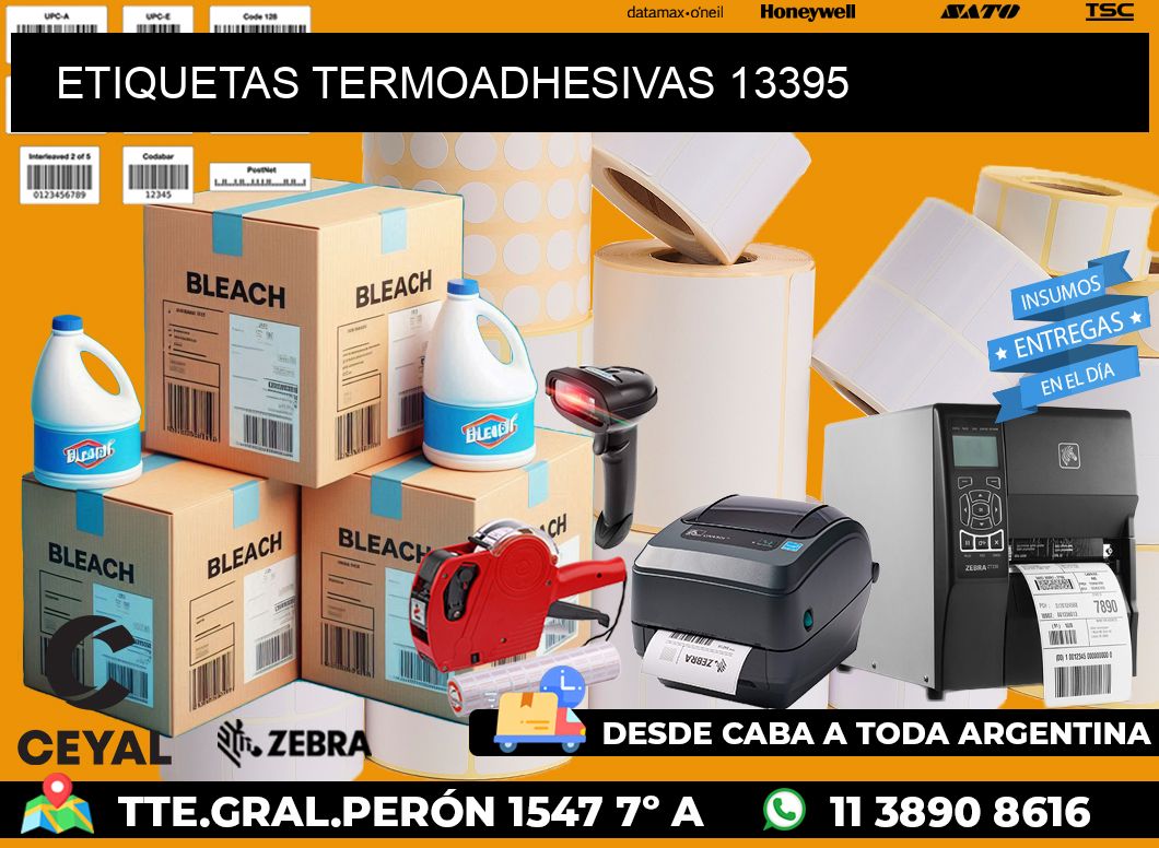 ETIQUETAS TERMOADHESIVAS 13395
