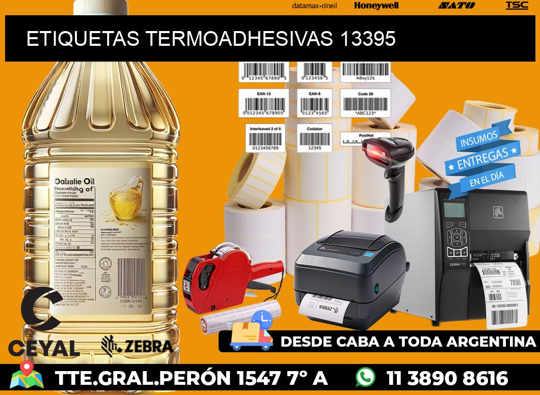ETIQUETAS TERMOADHESIVAS 13395