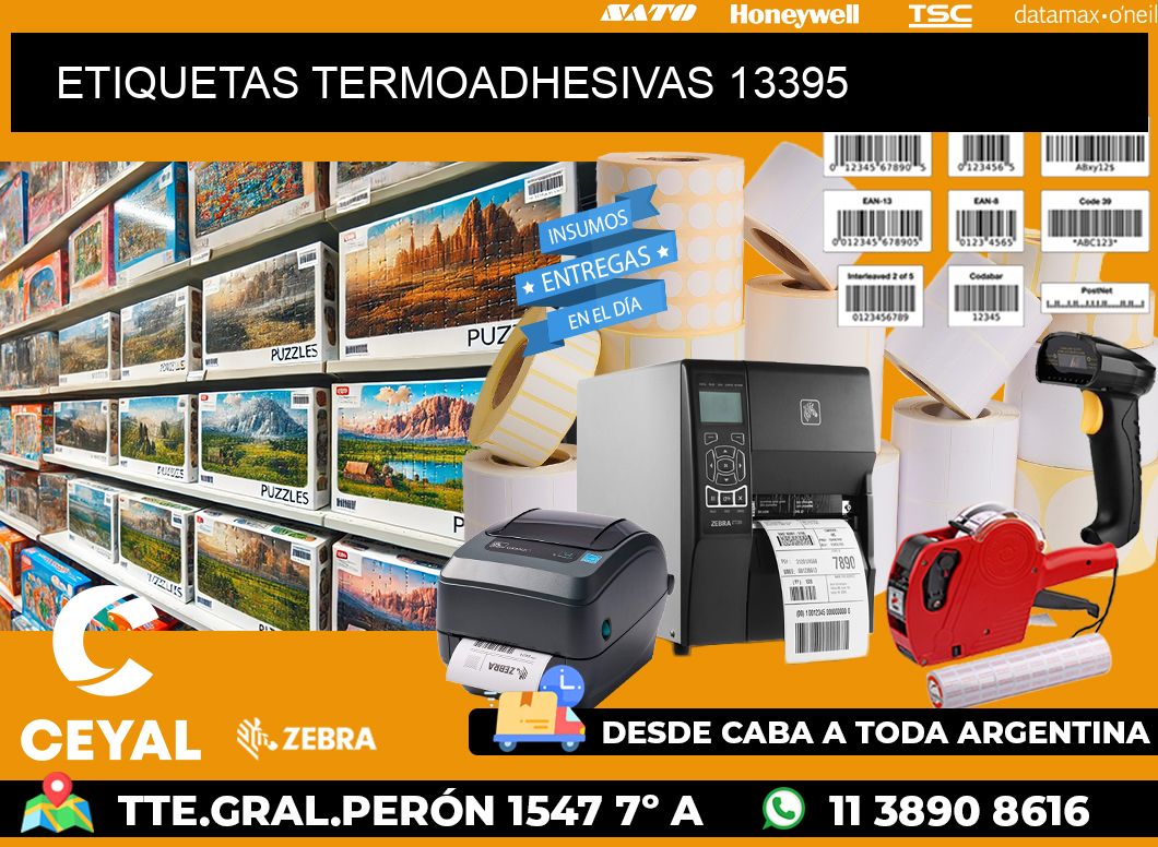 ETIQUETAS TERMOADHESIVAS 13395