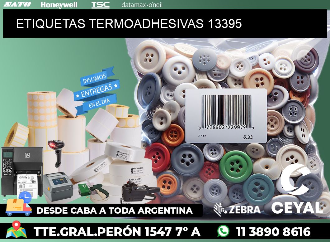 ETIQUETAS TERMOADHESIVAS 13395