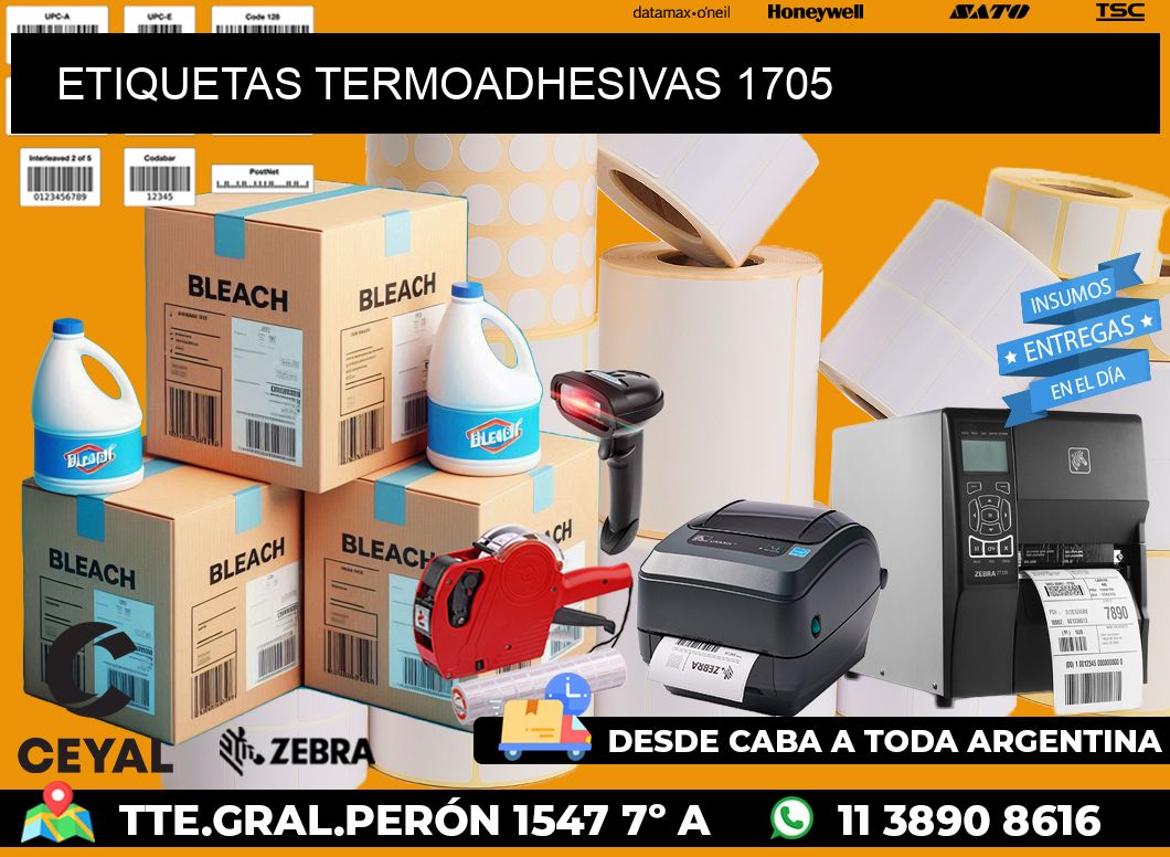 ETIQUETAS TERMOADHESIVAS 1705