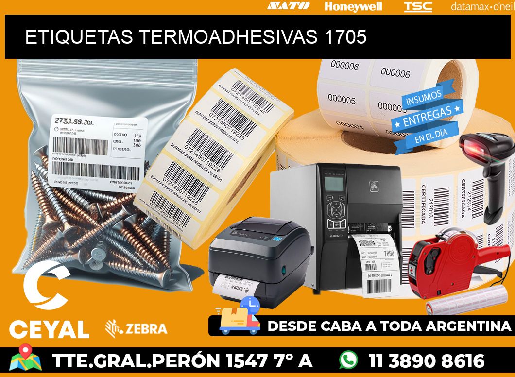 ETIQUETAS TERMOADHESIVAS 1705
