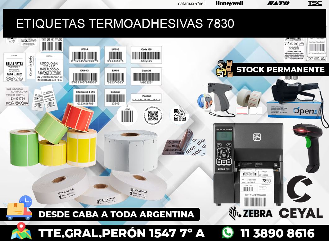 ETIQUETAS TERMOADHESIVAS 7830