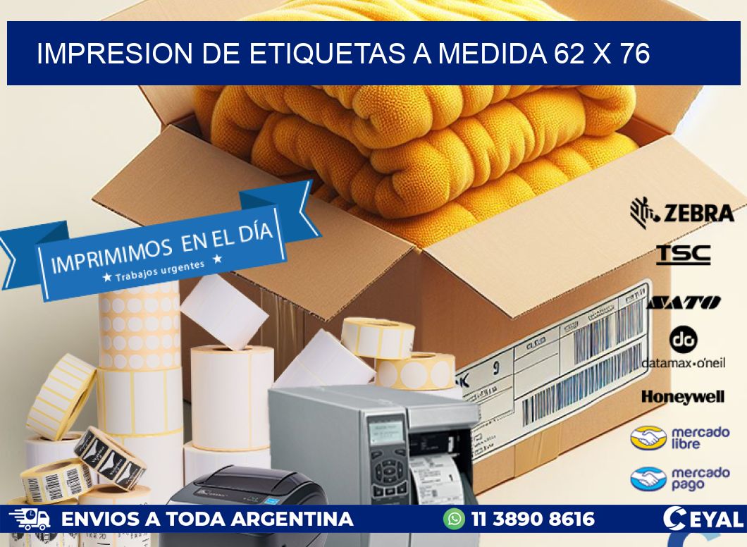 IMPRESION DE ETIQUETAS A MEDIDA 62 x 76