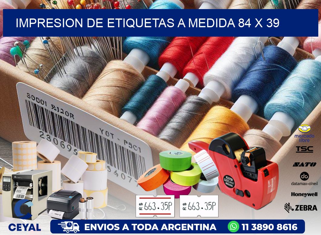 IMPRESION DE ETIQUETAS A MEDIDA 84 x 39