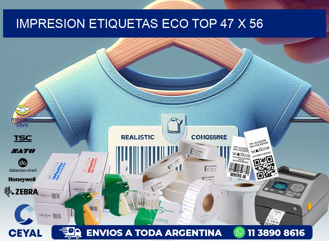 IMPRESION ETIQUETAS ECO TOP 47 x 56