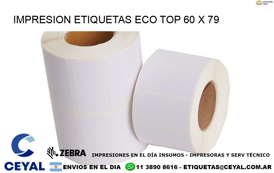IMPRESION ETIQUETAS ECO TOP 60 x 79