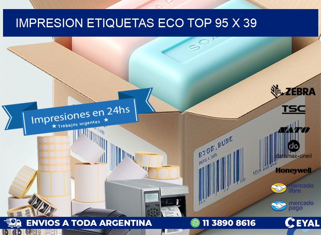 IMPRESION ETIQUETAS ECO TOP 95 x 39