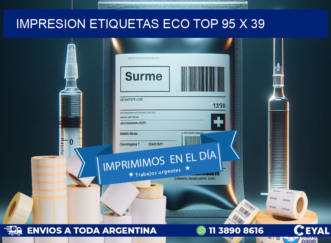 IMPRESION ETIQUETAS ECO TOP 95 x 39