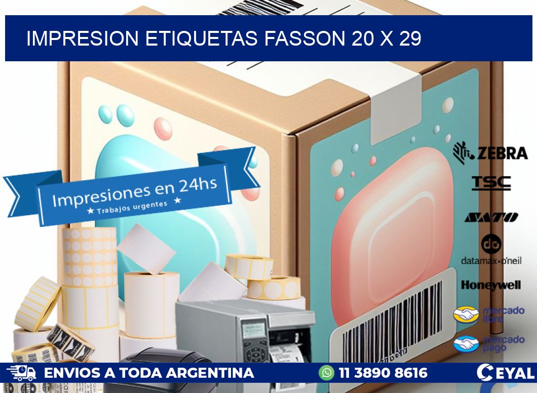 IMPRESION ETIQUETAS FASSON 20 x 29