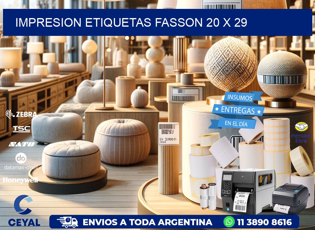 IMPRESION ETIQUETAS FASSON 20 x 29