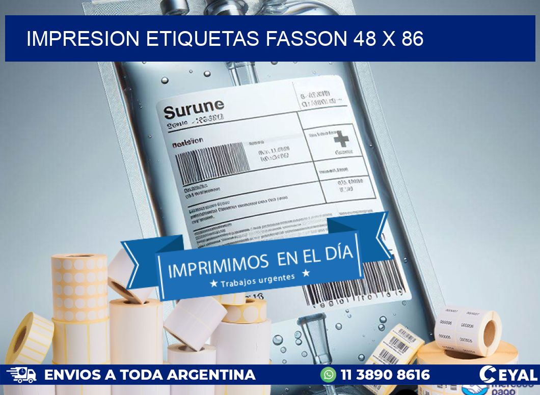 IMPRESION ETIQUETAS FASSON 48 x 86