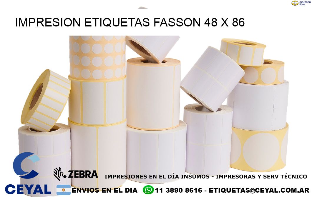 IMPRESION ETIQUETAS FASSON 48 x 86