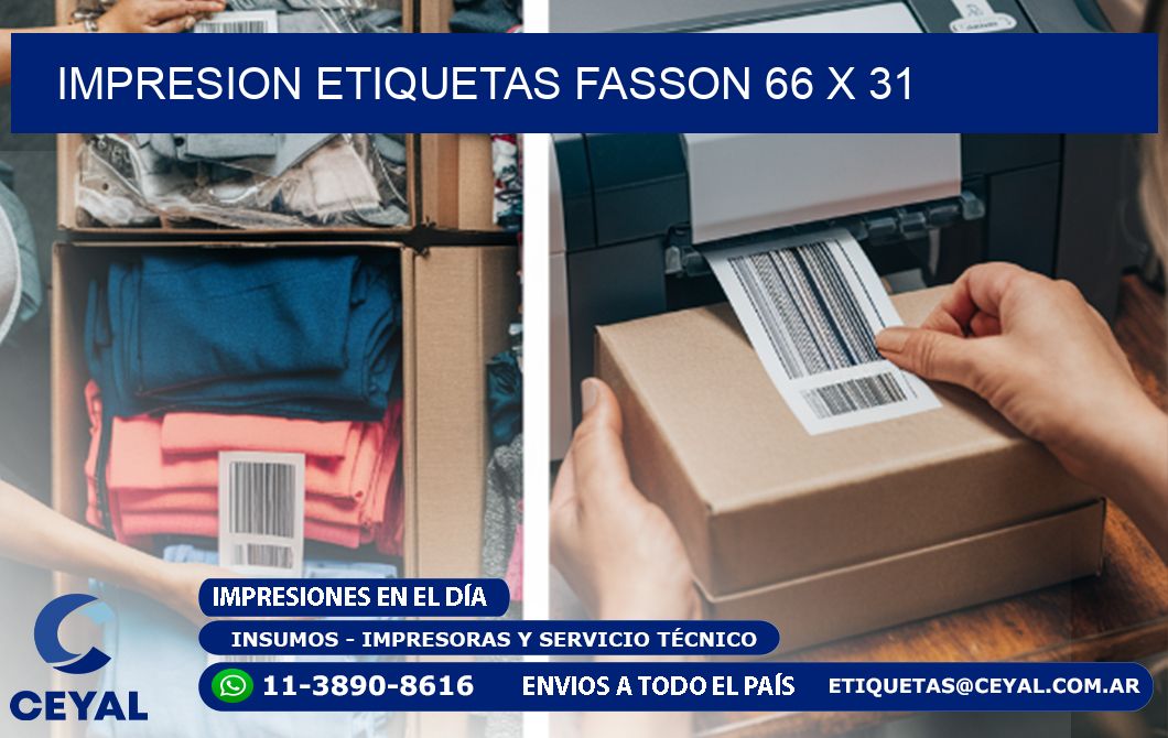 IMPRESION ETIQUETAS FASSON 66 x 31