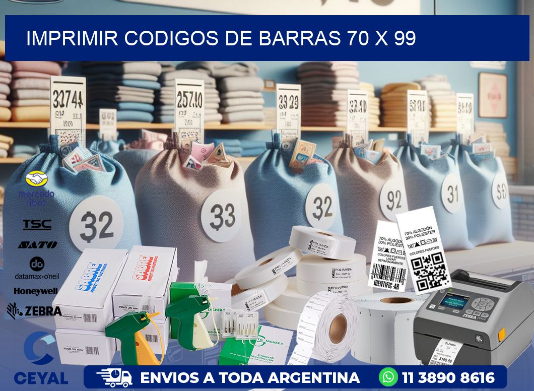 IMPRIMIR CODIGOS DE BARRAS 70 x 99