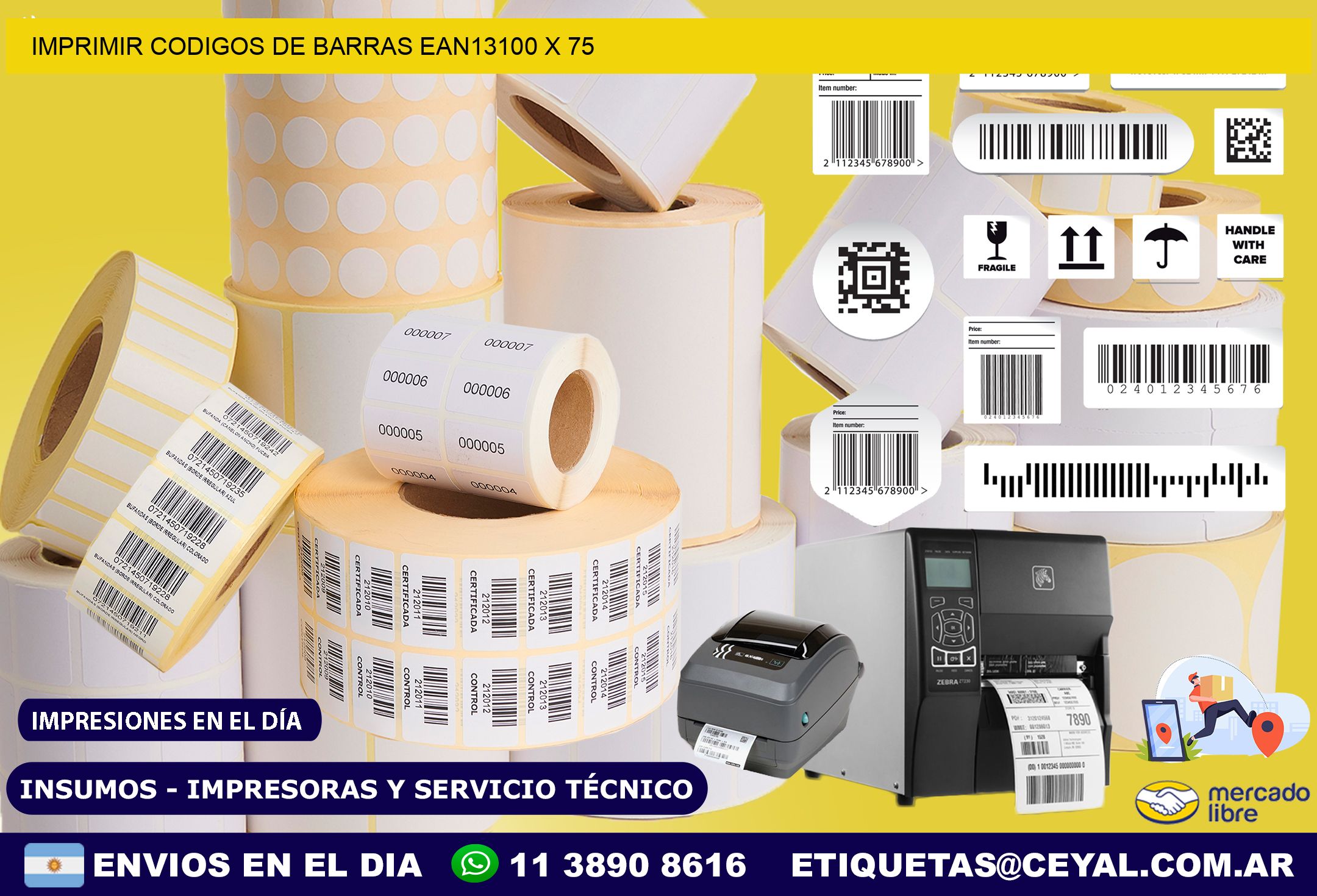 IMPRIMIR CODIGOS DE BARRAS EAN13100 x 75