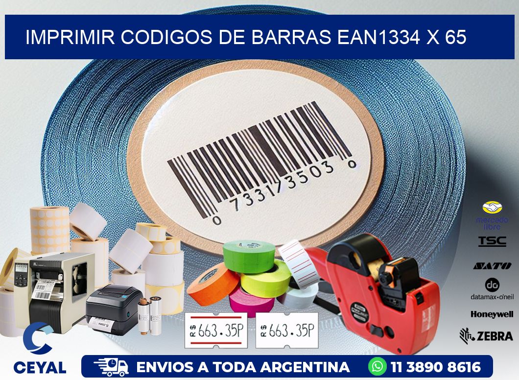 IMPRIMIR CODIGOS DE BARRAS EAN1334 x 65