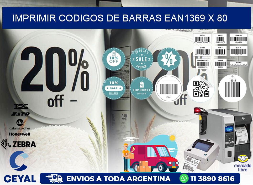 IMPRIMIR CODIGOS DE BARRAS EAN1369 x 80