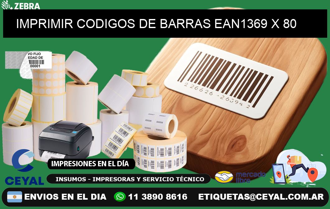 IMPRIMIR CODIGOS DE BARRAS EAN1369 x 80