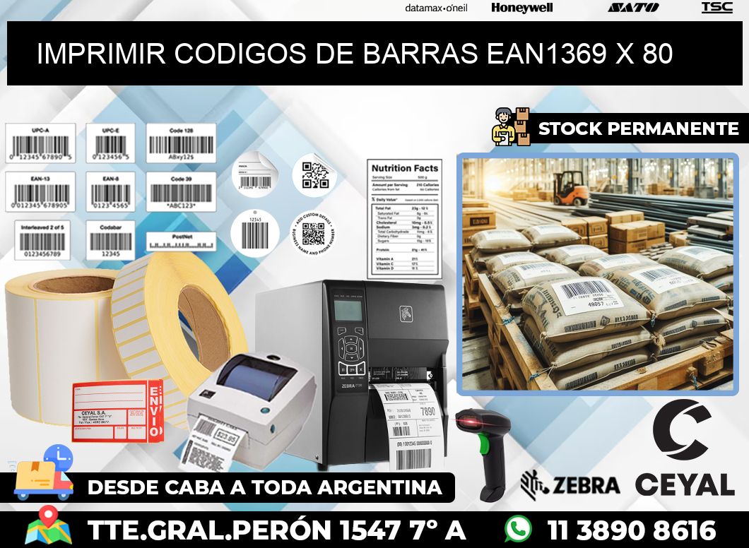 IMPRIMIR CODIGOS DE BARRAS EAN1369 x 80