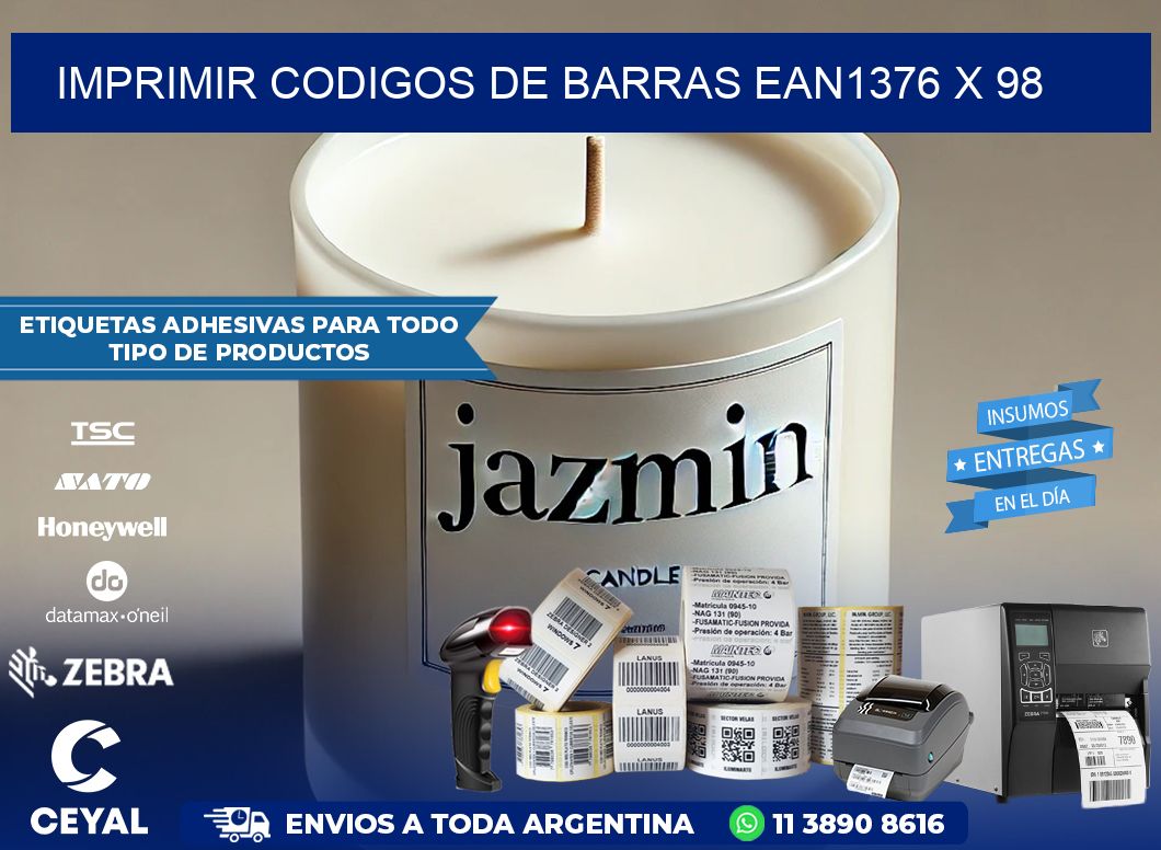 IMPRIMIR CODIGOS DE BARRAS EAN1376 x 98