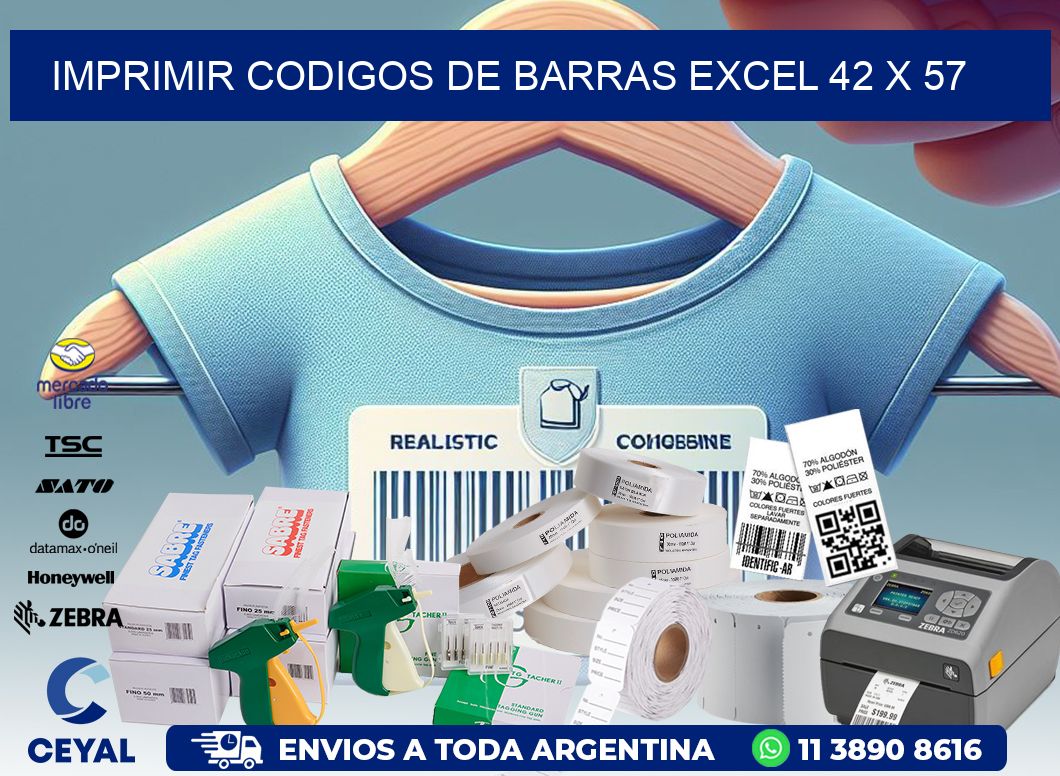 IMPRIMIR CODIGOS DE BARRAS EXCEL 42 x 57