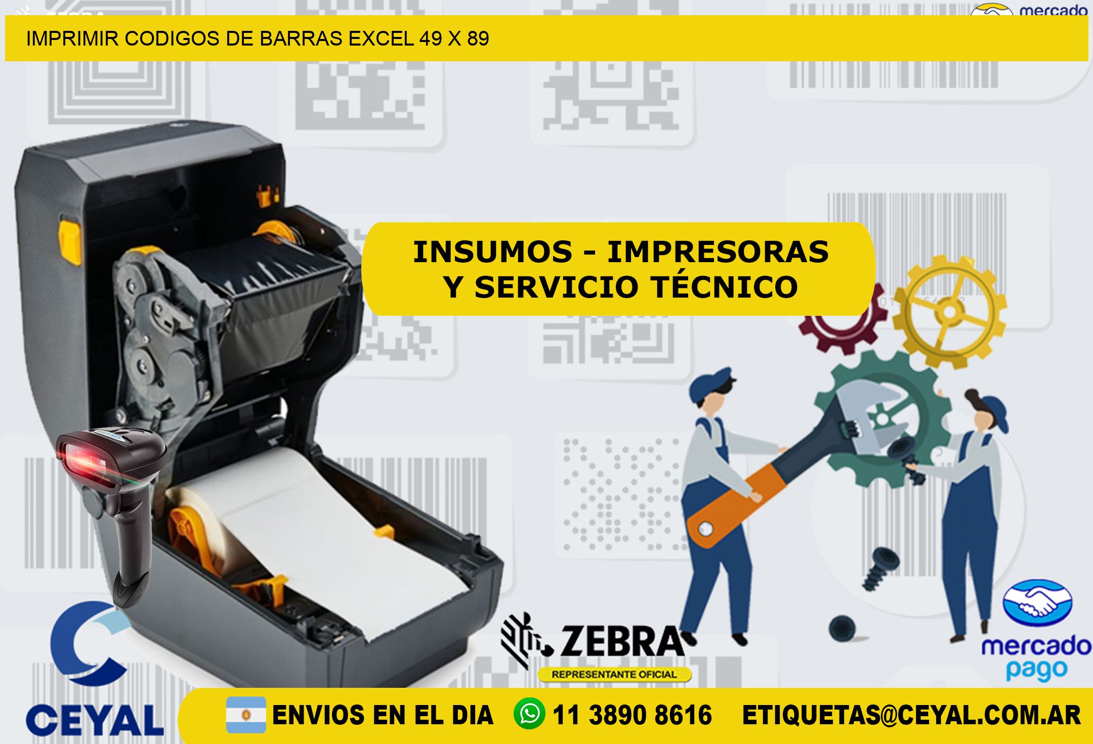 IMPRIMIR CODIGOS DE BARRAS EXCEL 49 x 89