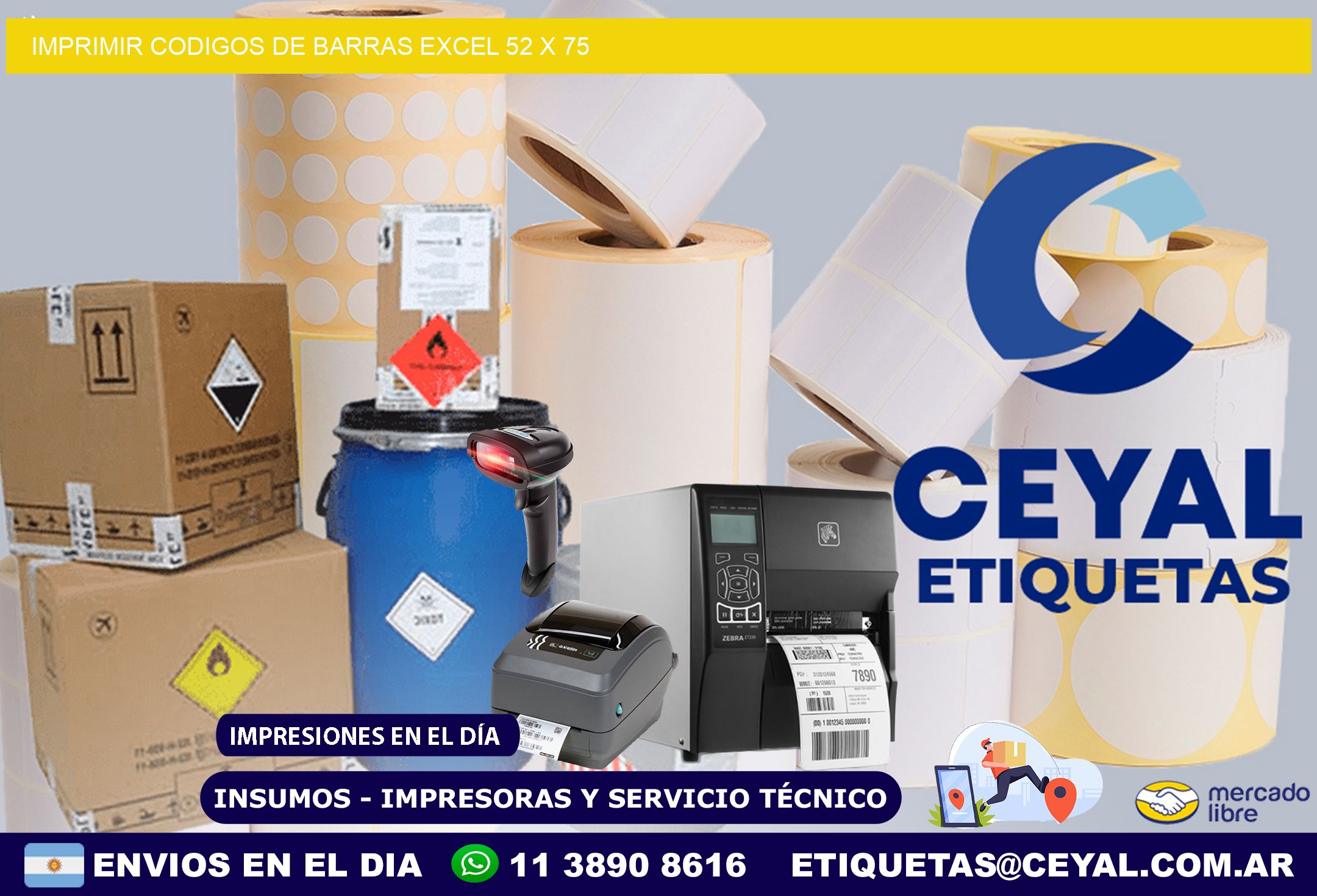 IMPRIMIR CODIGOS DE BARRAS EXCEL 52 x 75