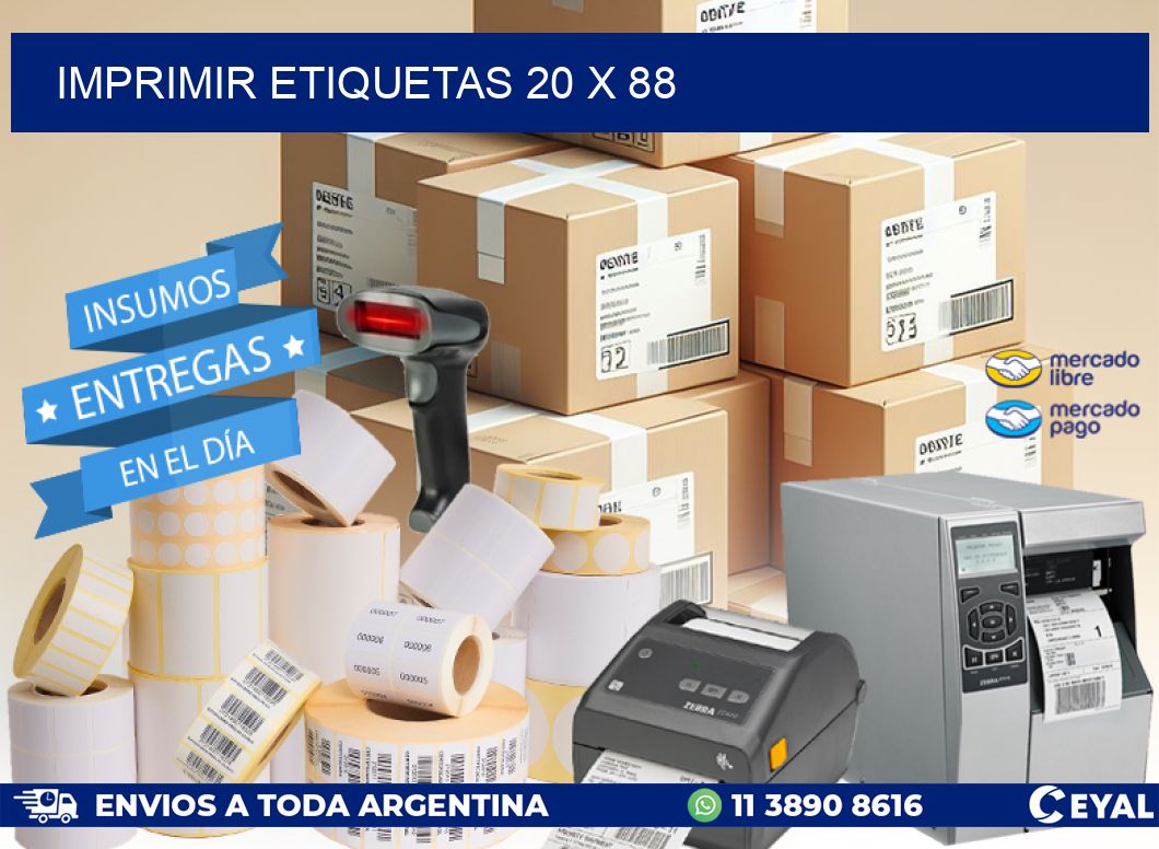 IMPRIMIR ETIQUETAS 20 x 88