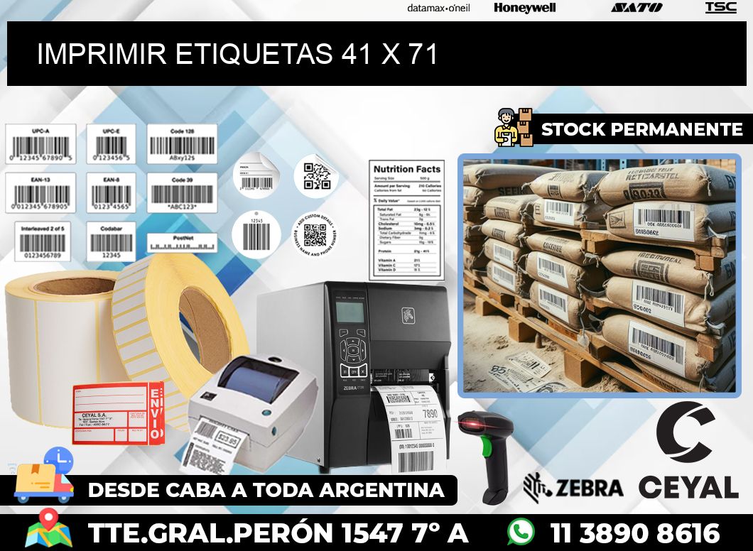 IMPRIMIR ETIQUETAS 41 x 71