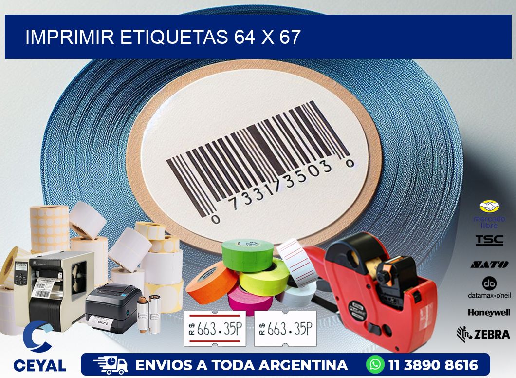 IMPRIMIR ETIQUETAS 64 x 67