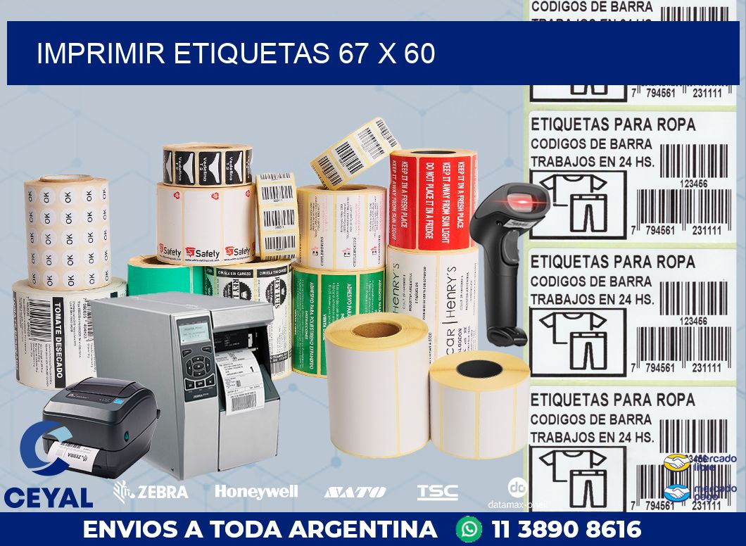 IMPRIMIR ETIQUETAS 67 x 60