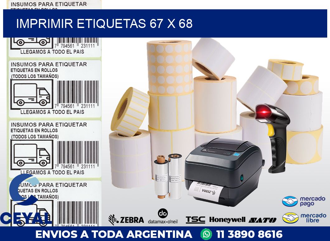IMPRIMIR ETIQUETAS 67 x 68