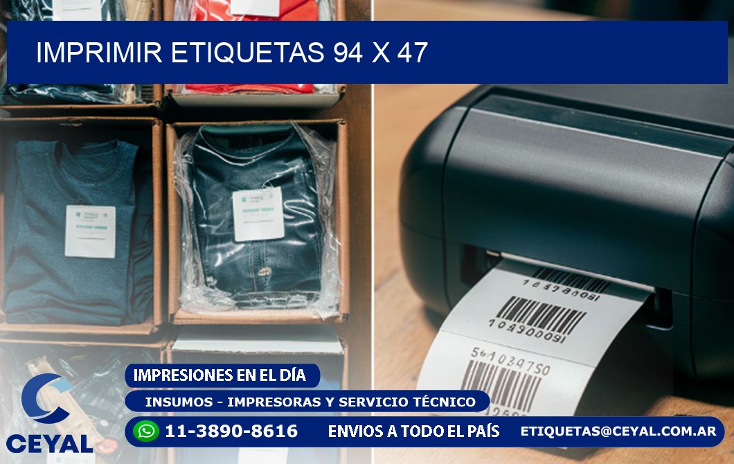 IMPRIMIR ETIQUETAS 94 x 47