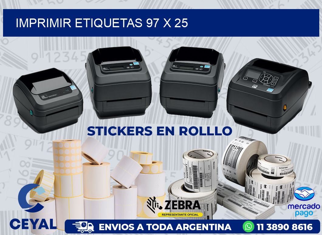IMPRIMIR ETIQUETAS 97 x 25