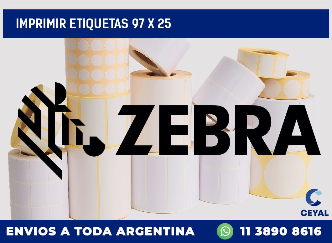 IMPRIMIR ETIQUETAS 97 x 25
