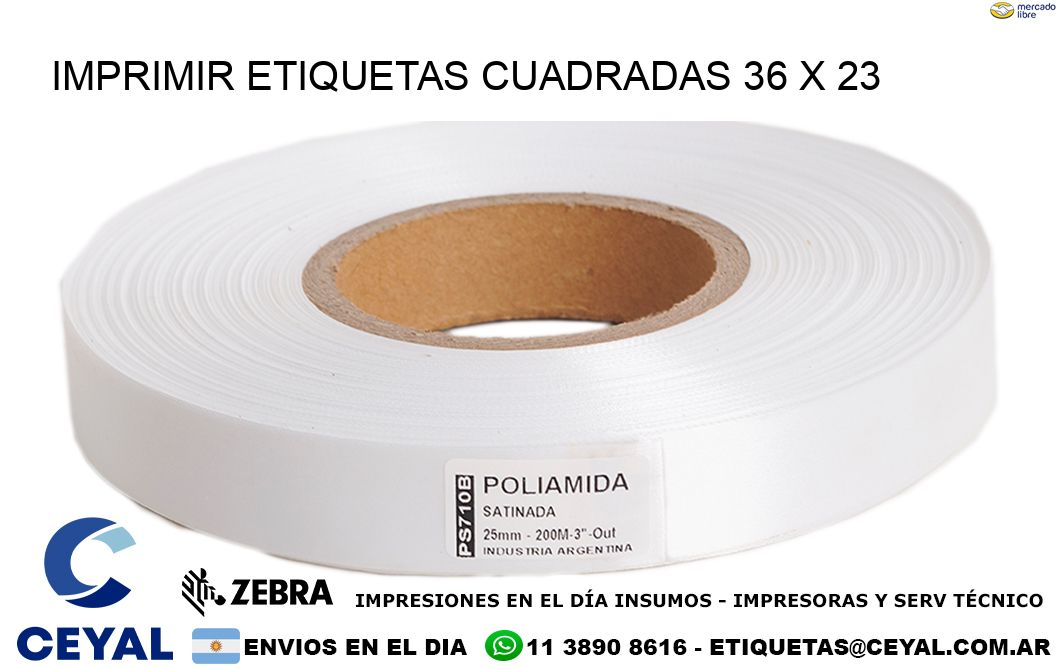 IMPRIMIR ETIQUETAS CUADRADAS 36 x 23