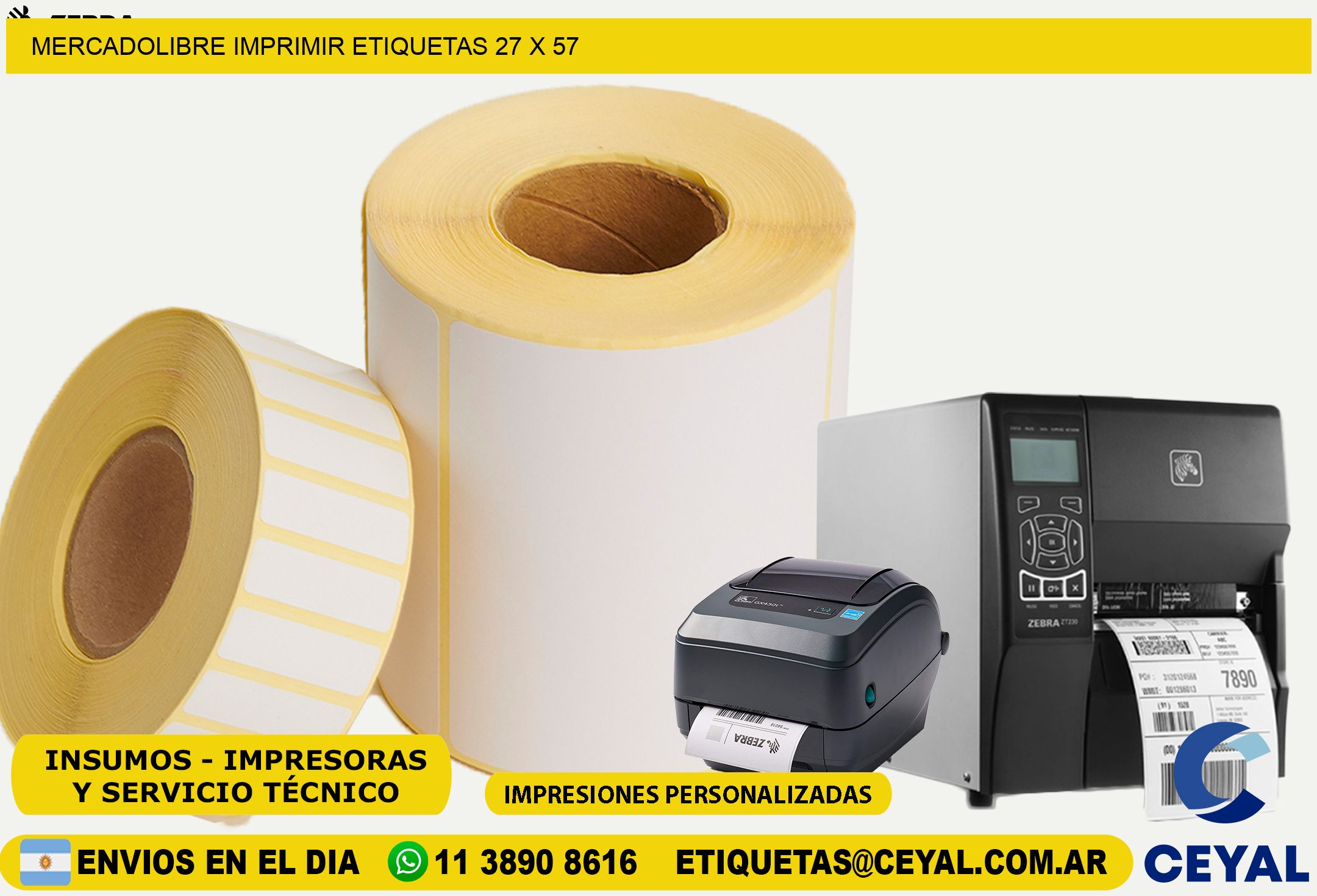 MERCADOLIBRE IMPRIMIR ETIQUETAS 27 x 57