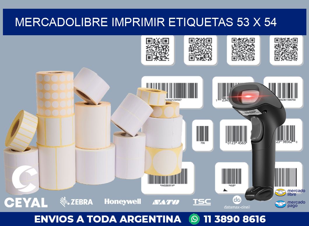 MERCADOLIBRE IMPRIMIR ETIQUETAS 53 x 54