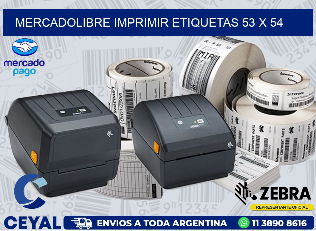 MERCADOLIBRE IMPRIMIR ETIQUETAS 53 x 54