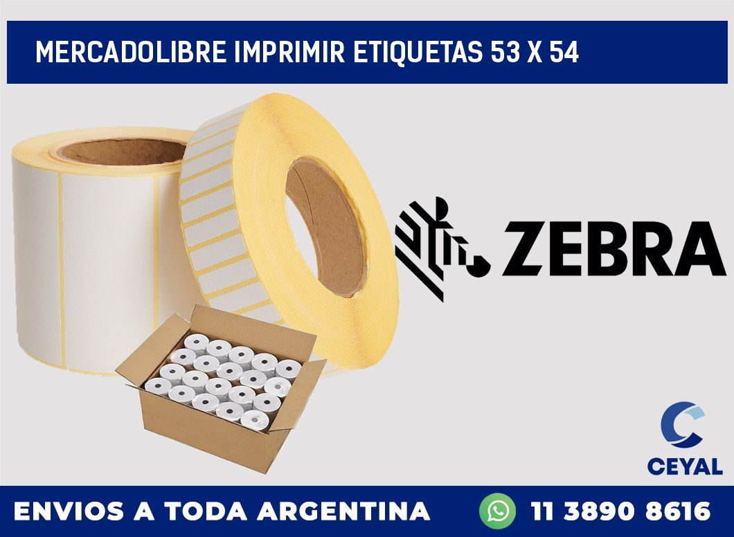 MERCADOLIBRE IMPRIMIR ETIQUETAS 53 x 54