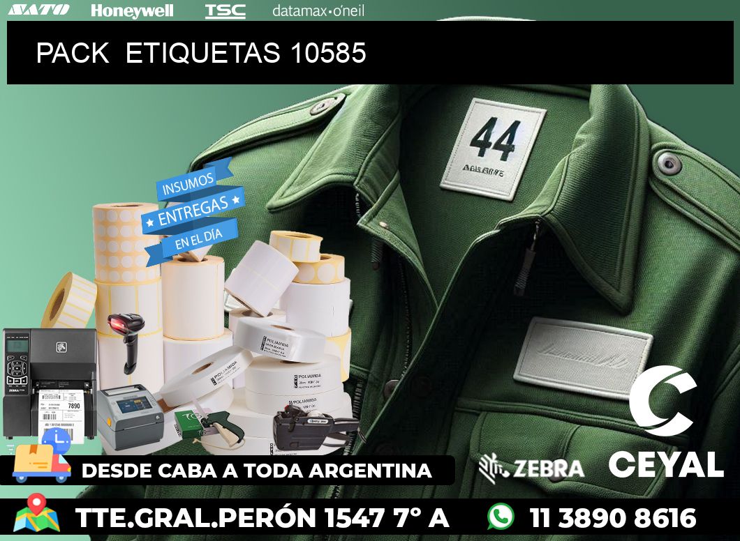 PACK  ETIQUETAS 10585