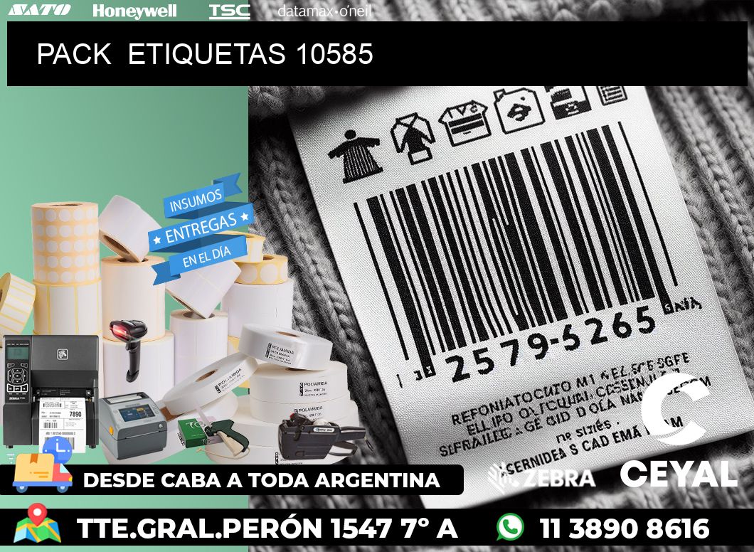 PACK  ETIQUETAS 10585