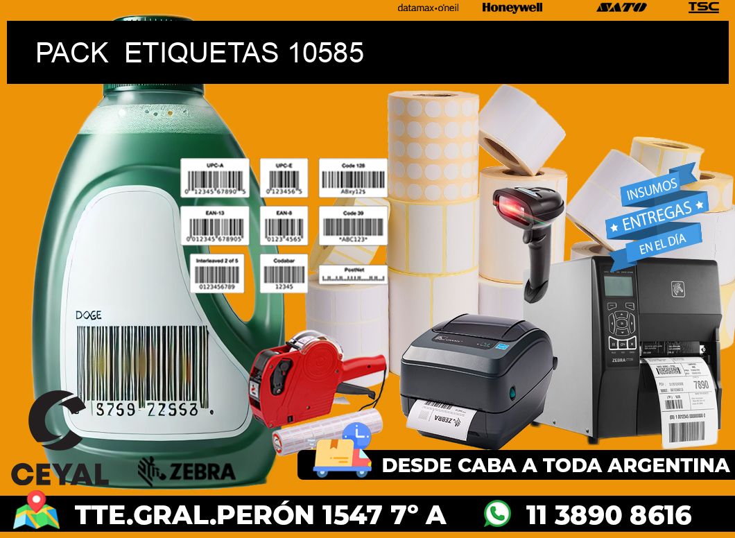 PACK  ETIQUETAS 10585